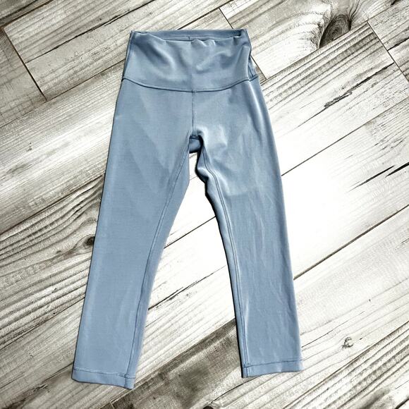 Lululemon Legging Wunder Train High-Rise Crop 21" Chambray XS - Picture 4 of 8